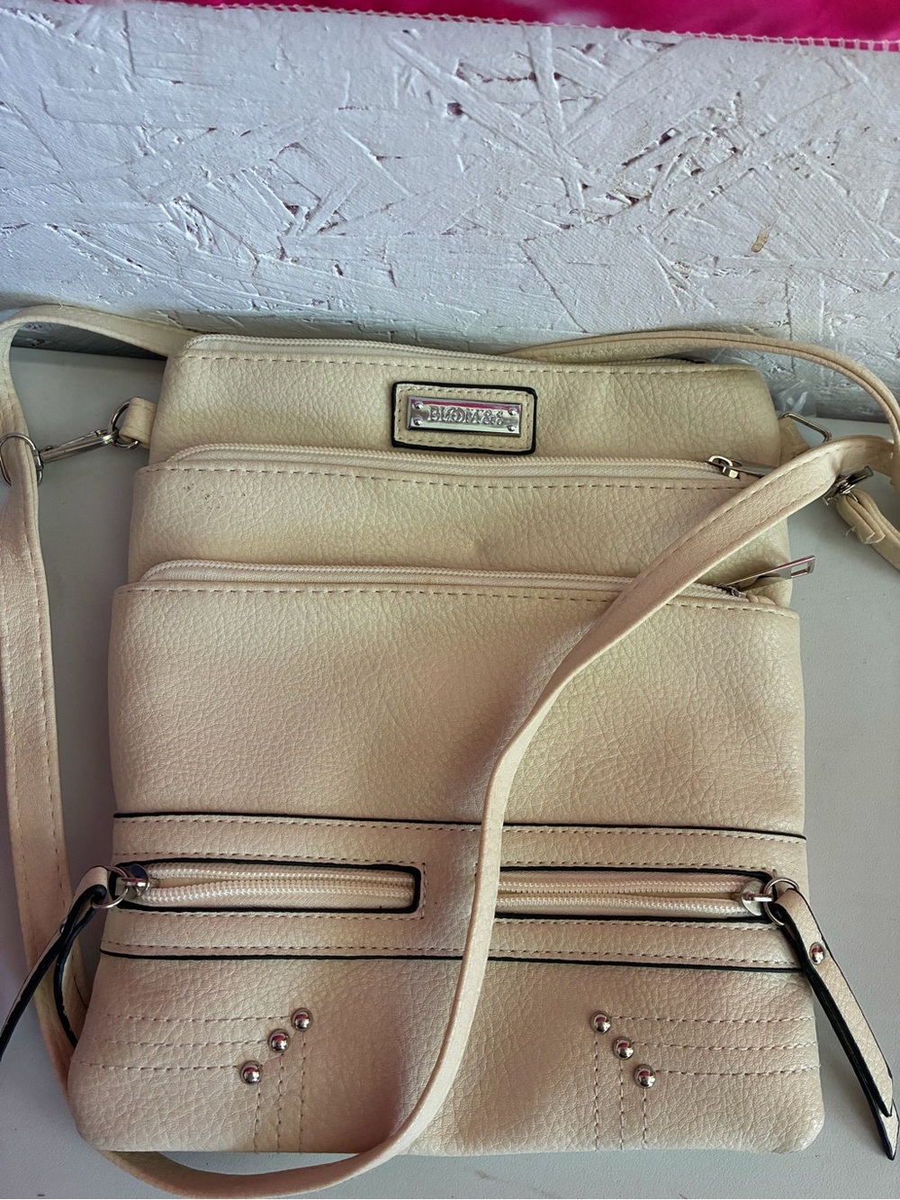 Blossom Beige Crossbody Bag - Women's Stylish Shoulder Bag